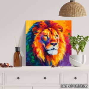 Colorful Lion Art