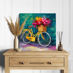 Bicycle Flower Basket Art