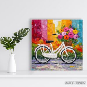 Bicycle Flower Basket Art
