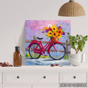 Bicycle Flower Basket Art