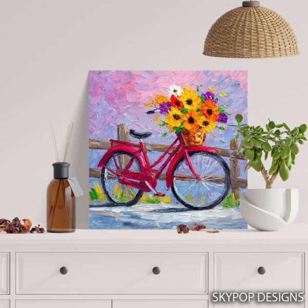 Bicycle Flower Basket Art