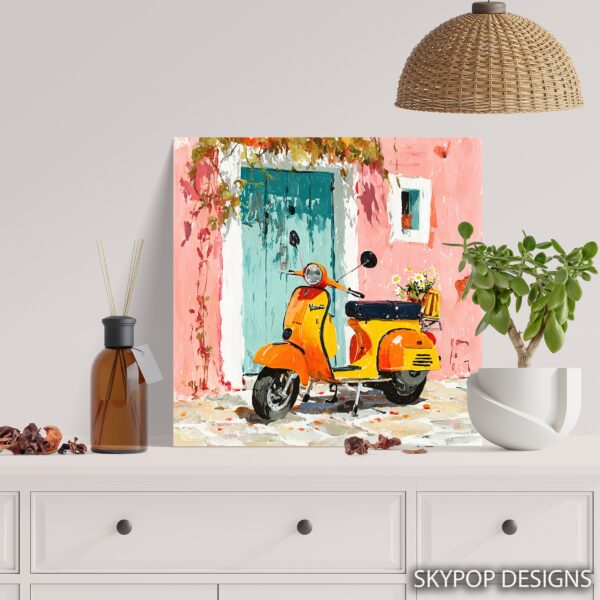 Vintage Vespa Scooter Art