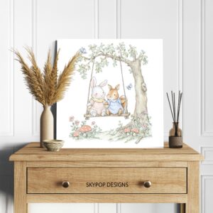 Bunny Friends Swing Art