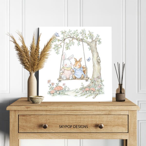 Bunny Friends Swing Art