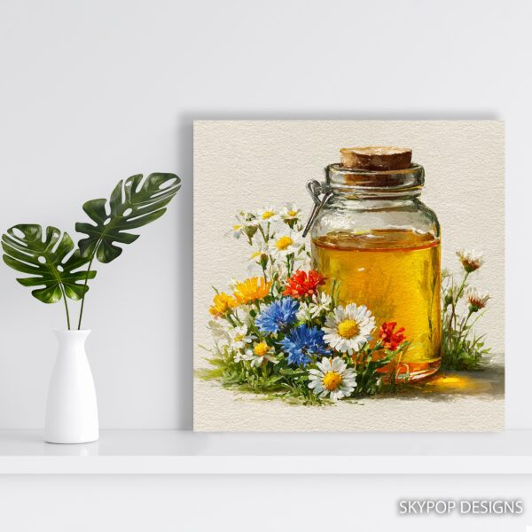 Wildflower Honey Jar Art