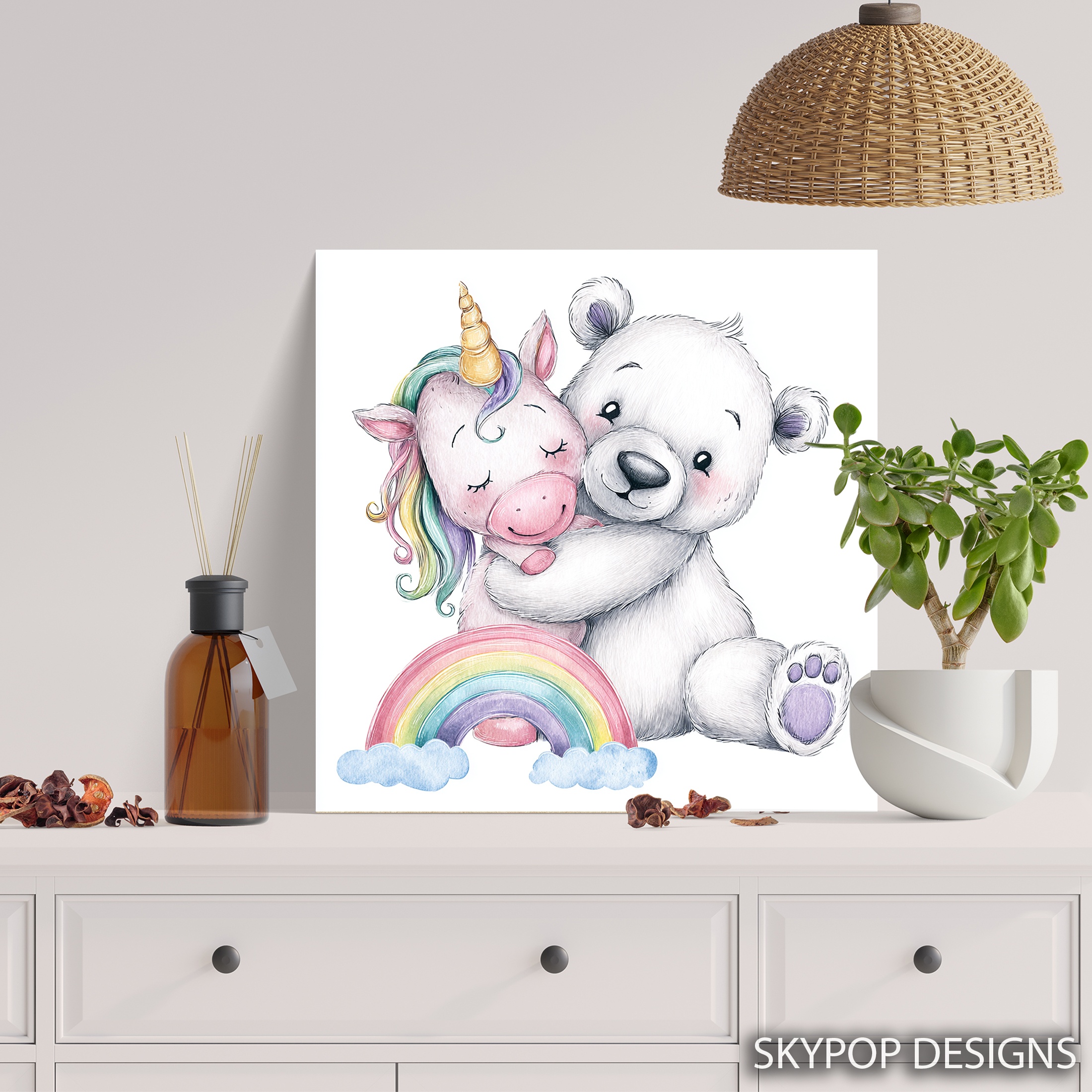 5.jpg Bear and Unicorn Art