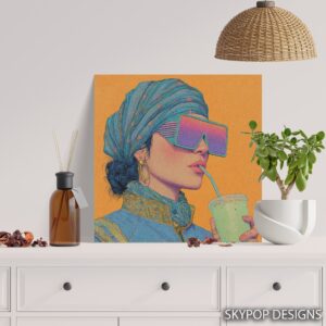 Retro Chic Smoothie Sip Art
