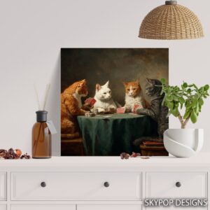 Cats Playing Poker Art