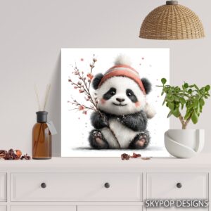 Panda Winter Hat Art