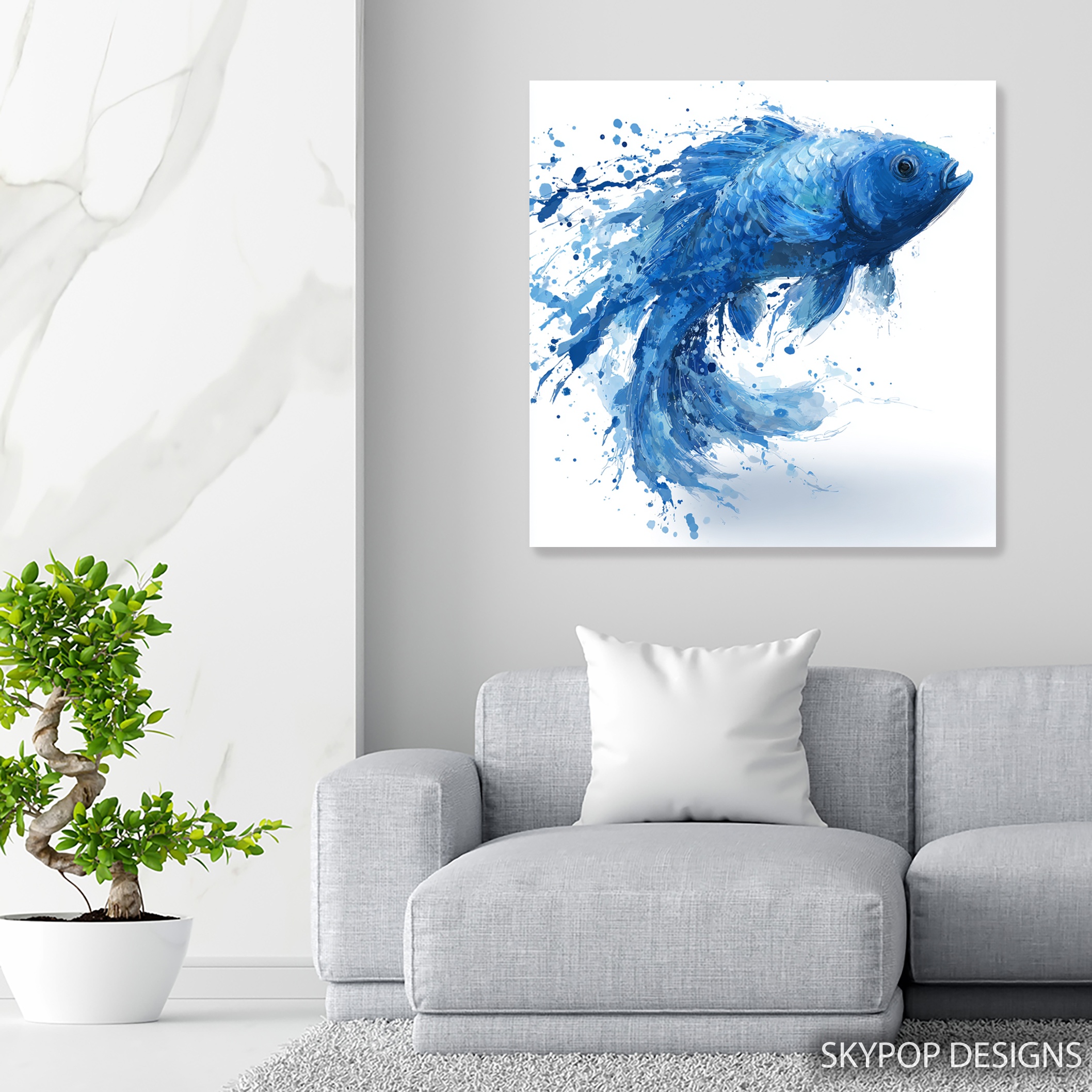 5.jpg Blue Fish Art