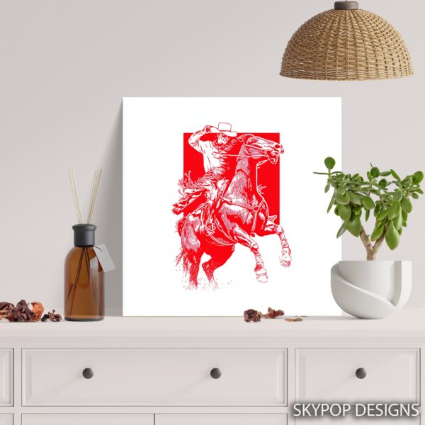 Cowboy Horse Riding Art