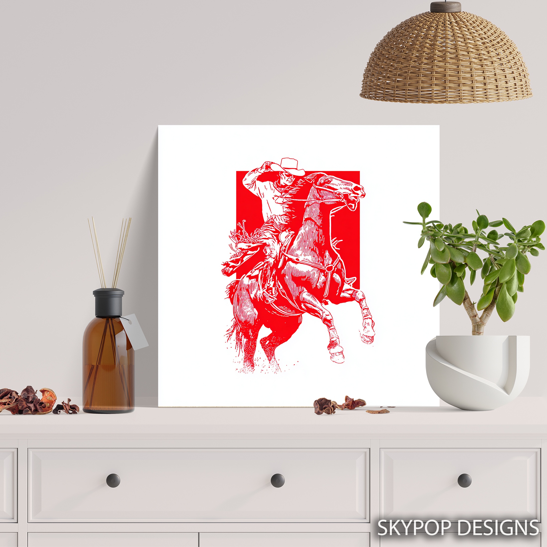 5.jpg Cowboy Horse Riding Art