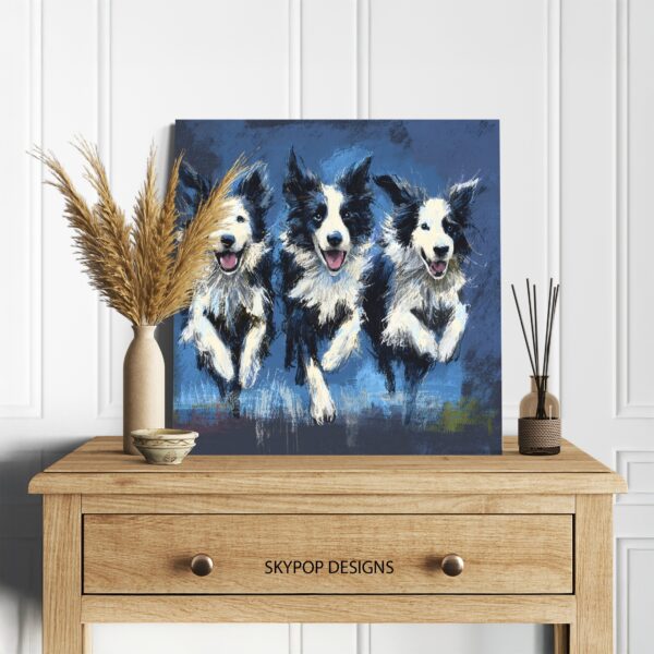 Border Collie Trio Art