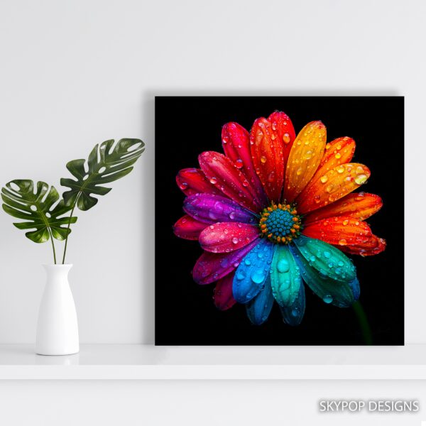 Rainbow Daisy Art