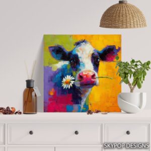 Colorful Cow Art