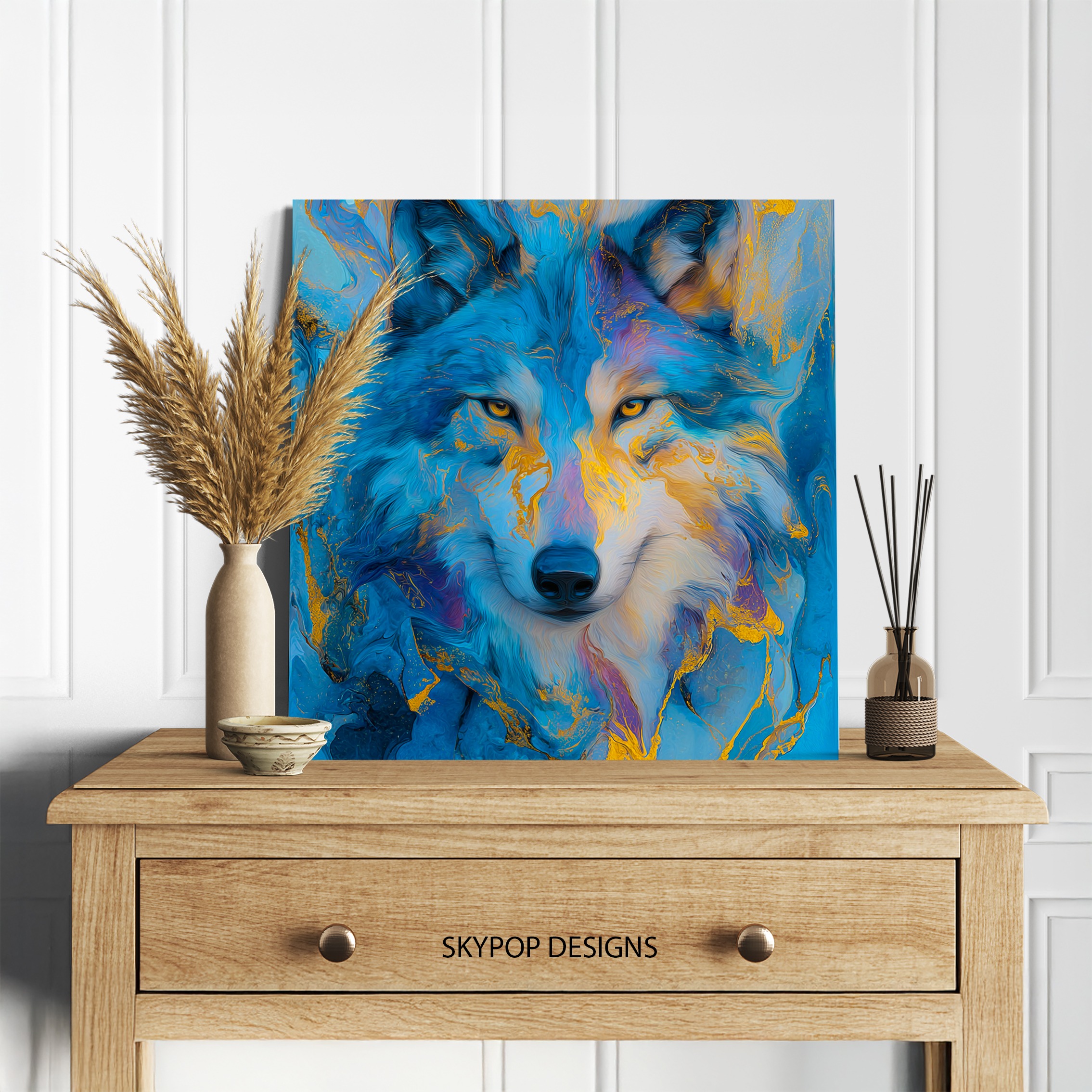 5.jpg Blue Wolf Art