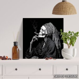 Smoking Skull Art