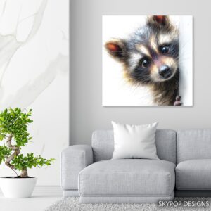 Curious Raccoon Art