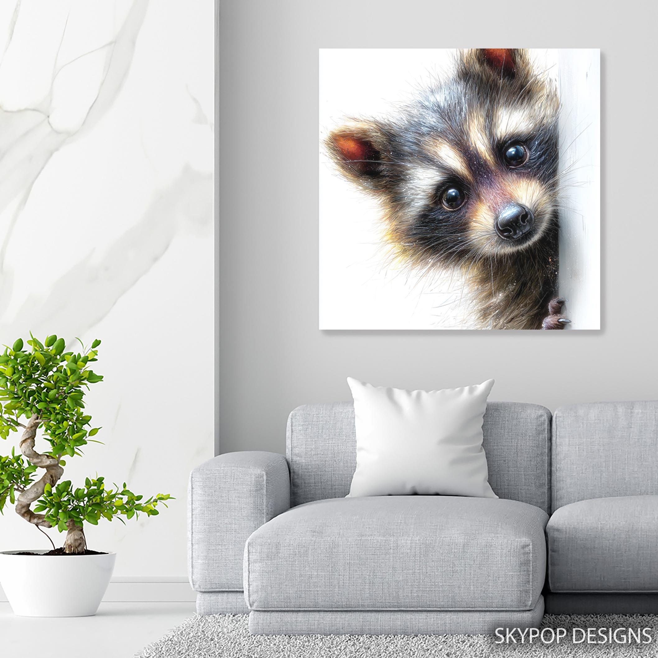 5.jpg Curious Raccoon Art