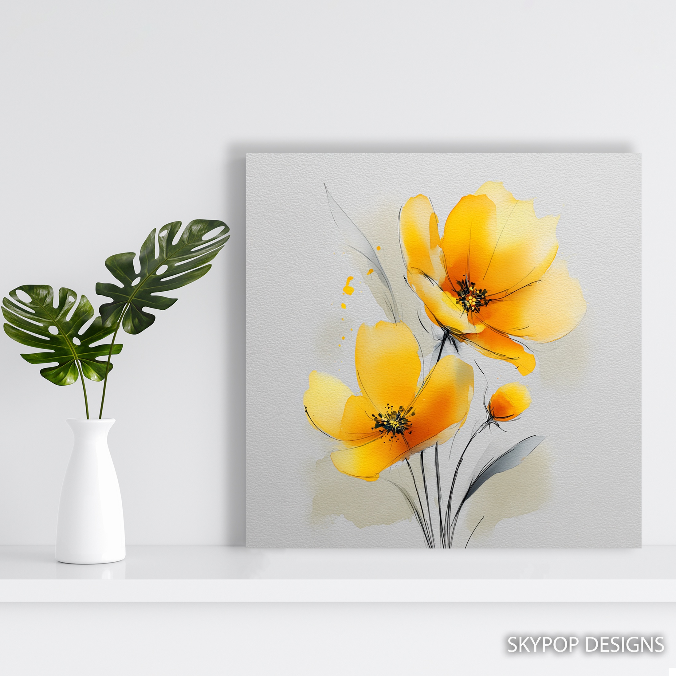 5.jpg Yellow Poppy Art