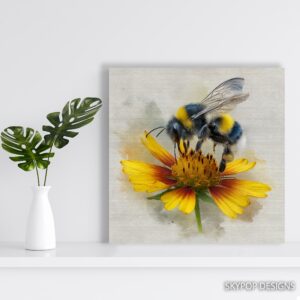 Bee Flower Art