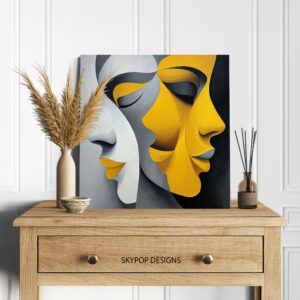 Dual Face Abstract Art