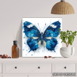 Blue Butterfly Art