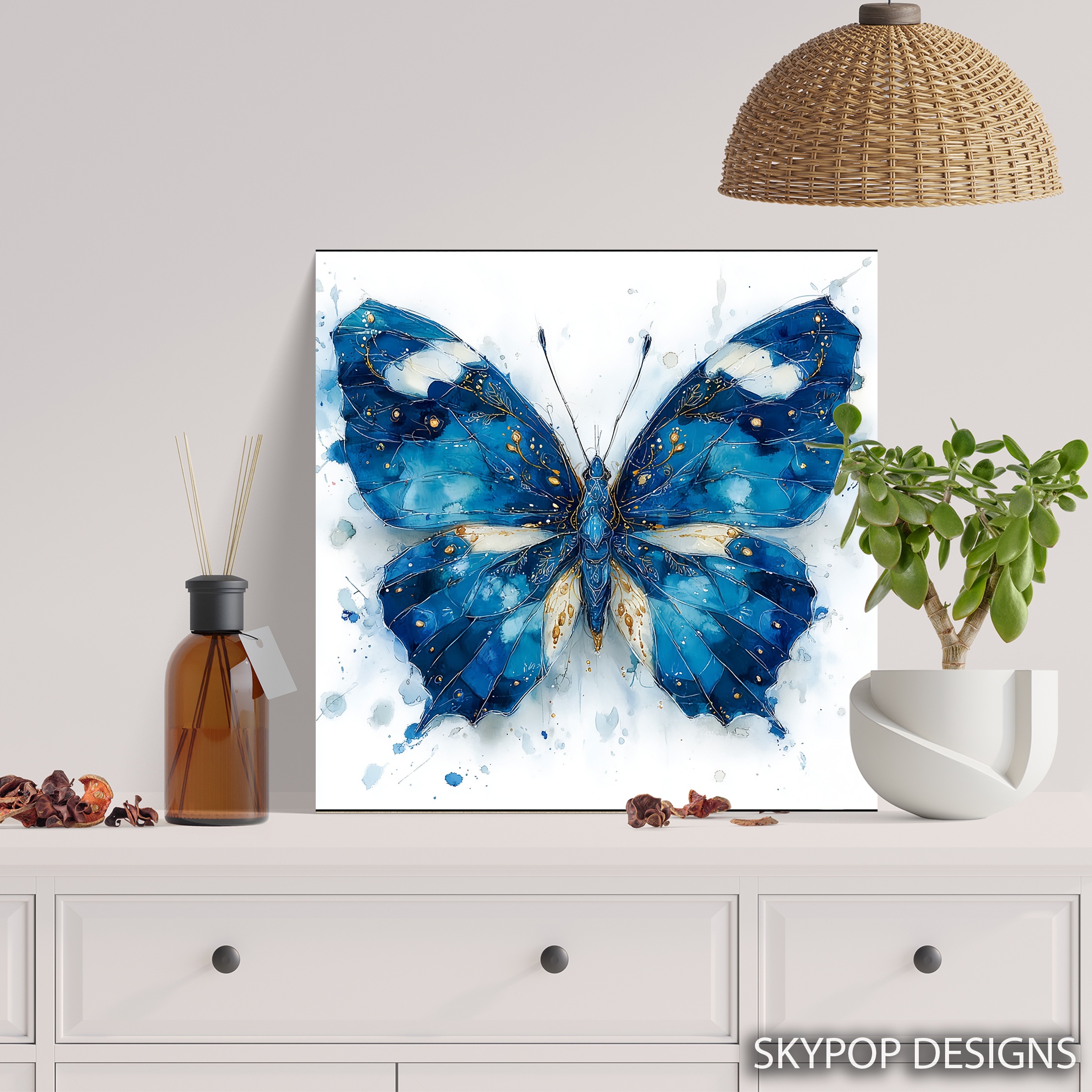 5.jpg Blue Butterfly Art