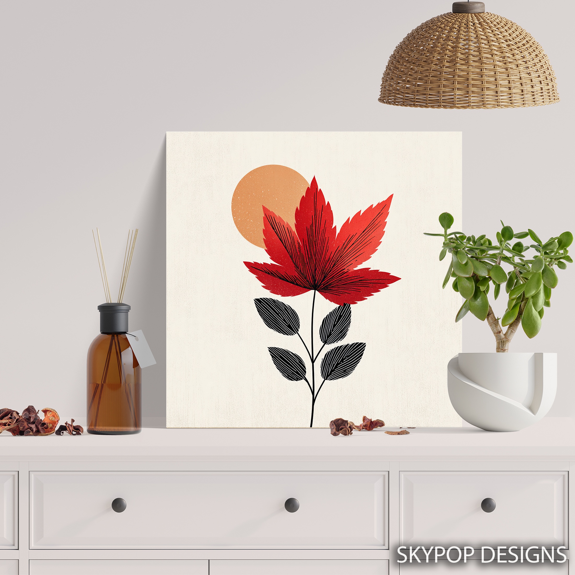5.jpg Maple Leaf Sunset Art