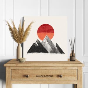 Mountain Sunset Art