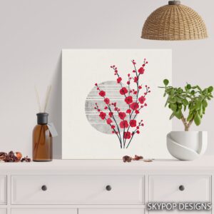 Cherry Blossom Moon Art