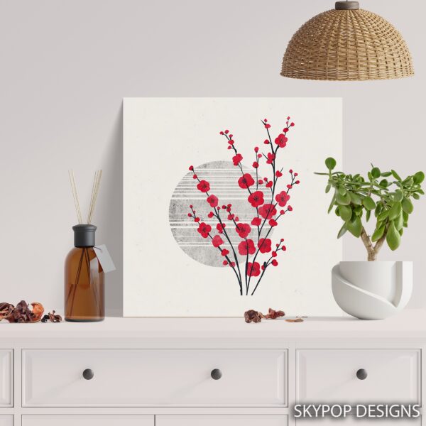 Cherry Blossom Moon Art