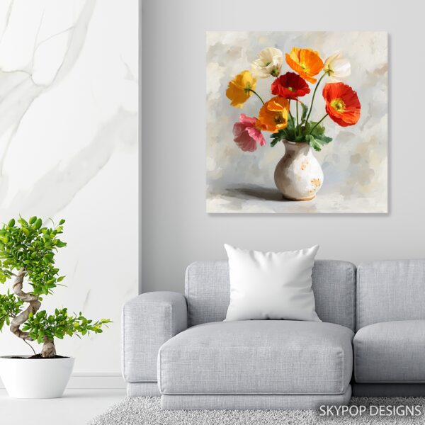 Vibrant Poppy Bouquet Art