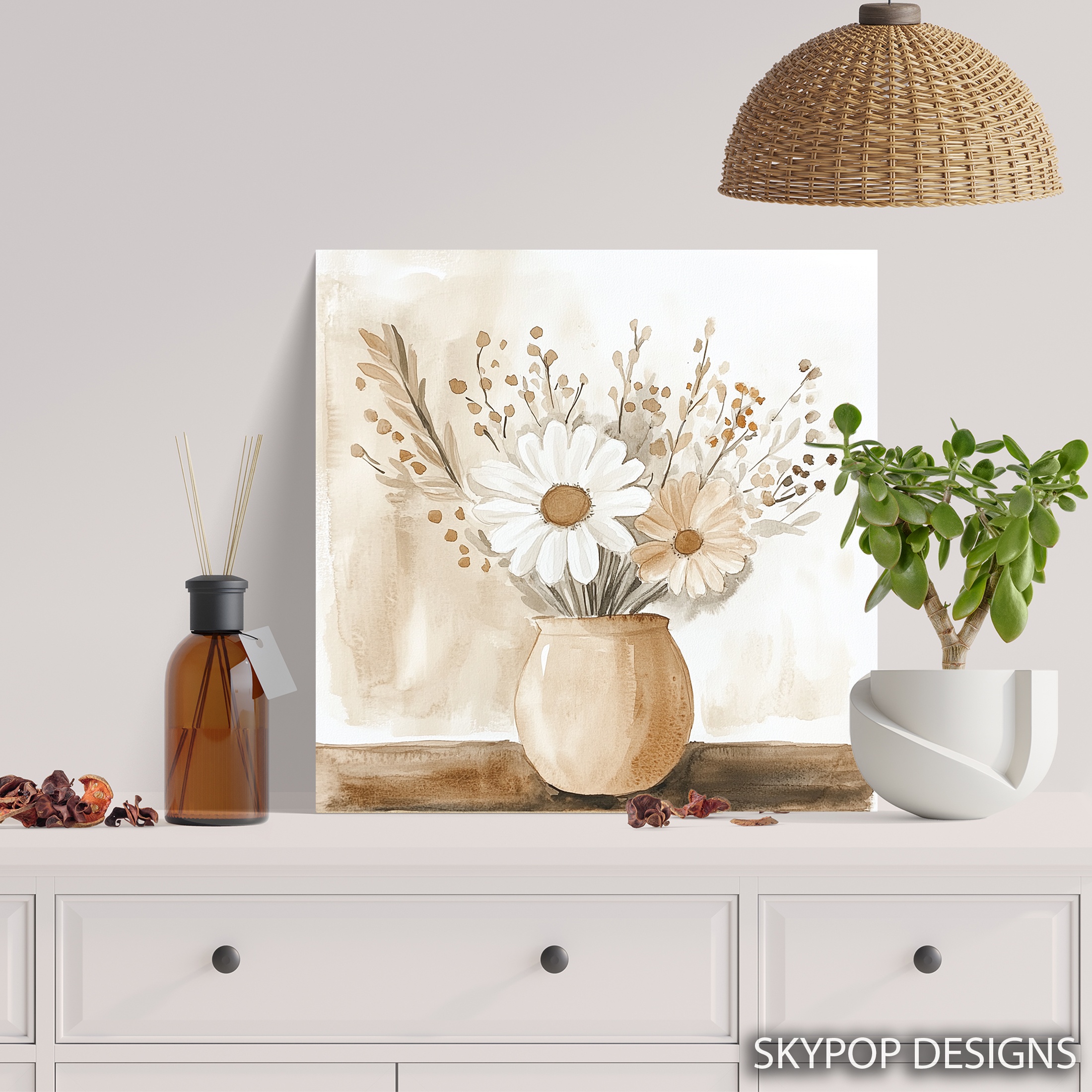 5.jpg Rustic Daisy Bouquet Art