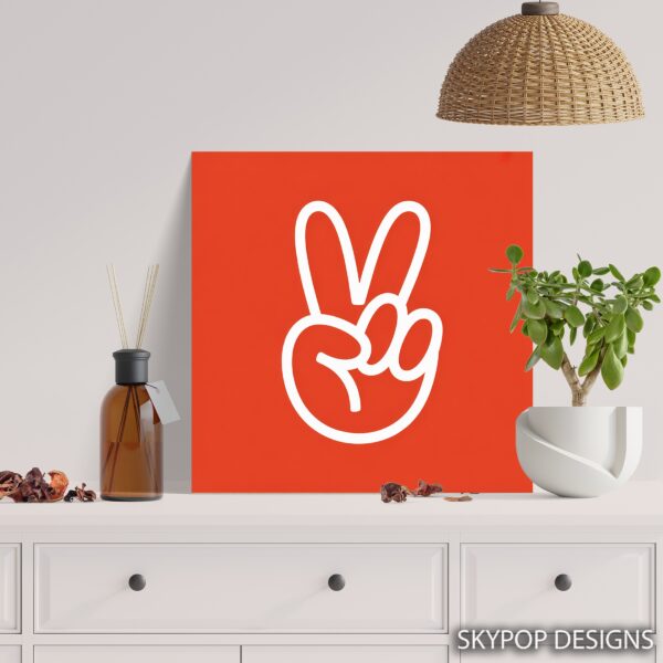 Peace Sign Hand Art