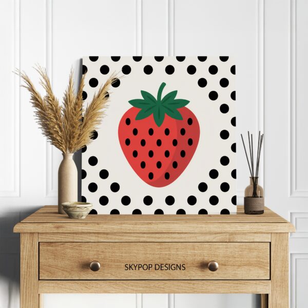Polka Dot Strawberry Art