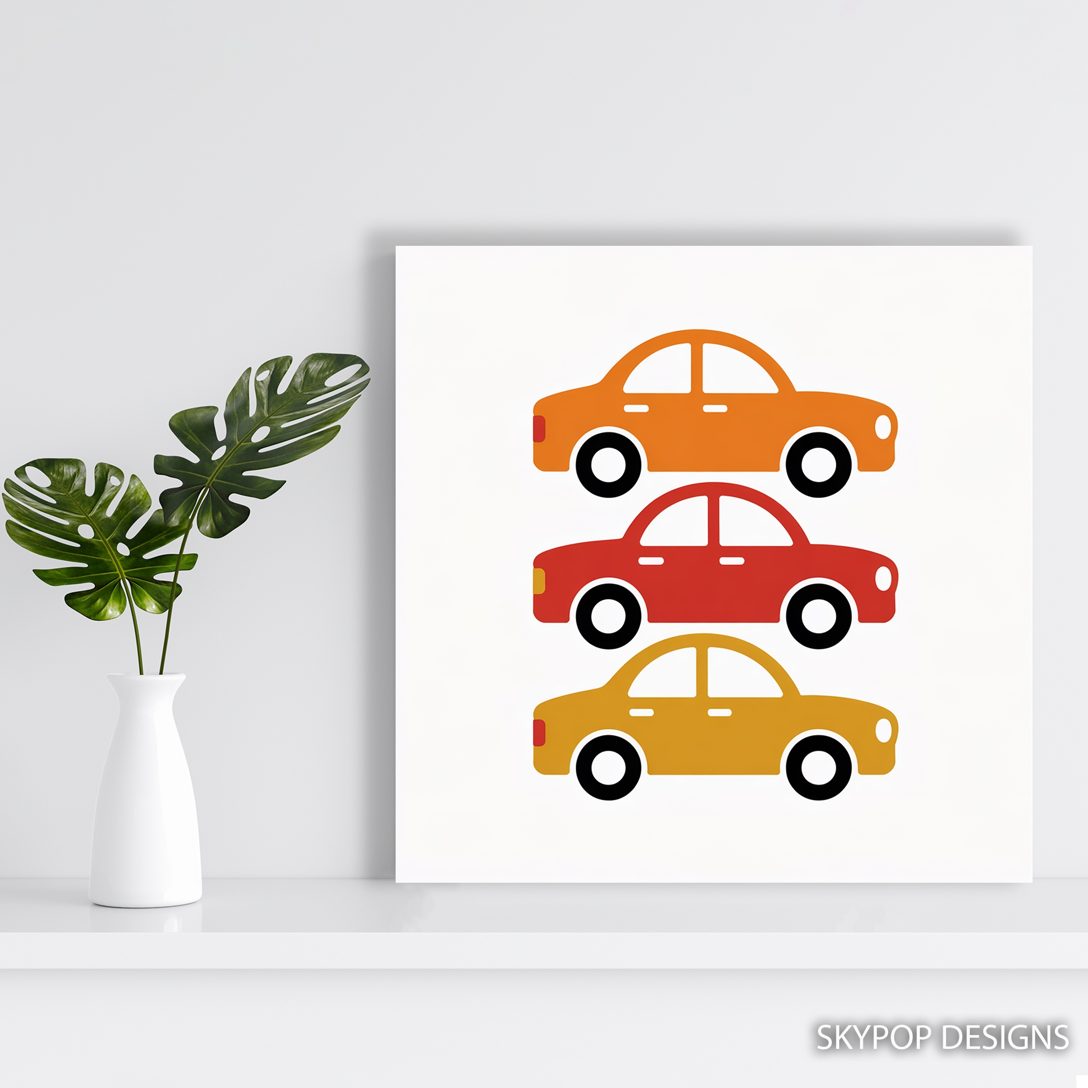 5.jpg Colorful Retro Car Art