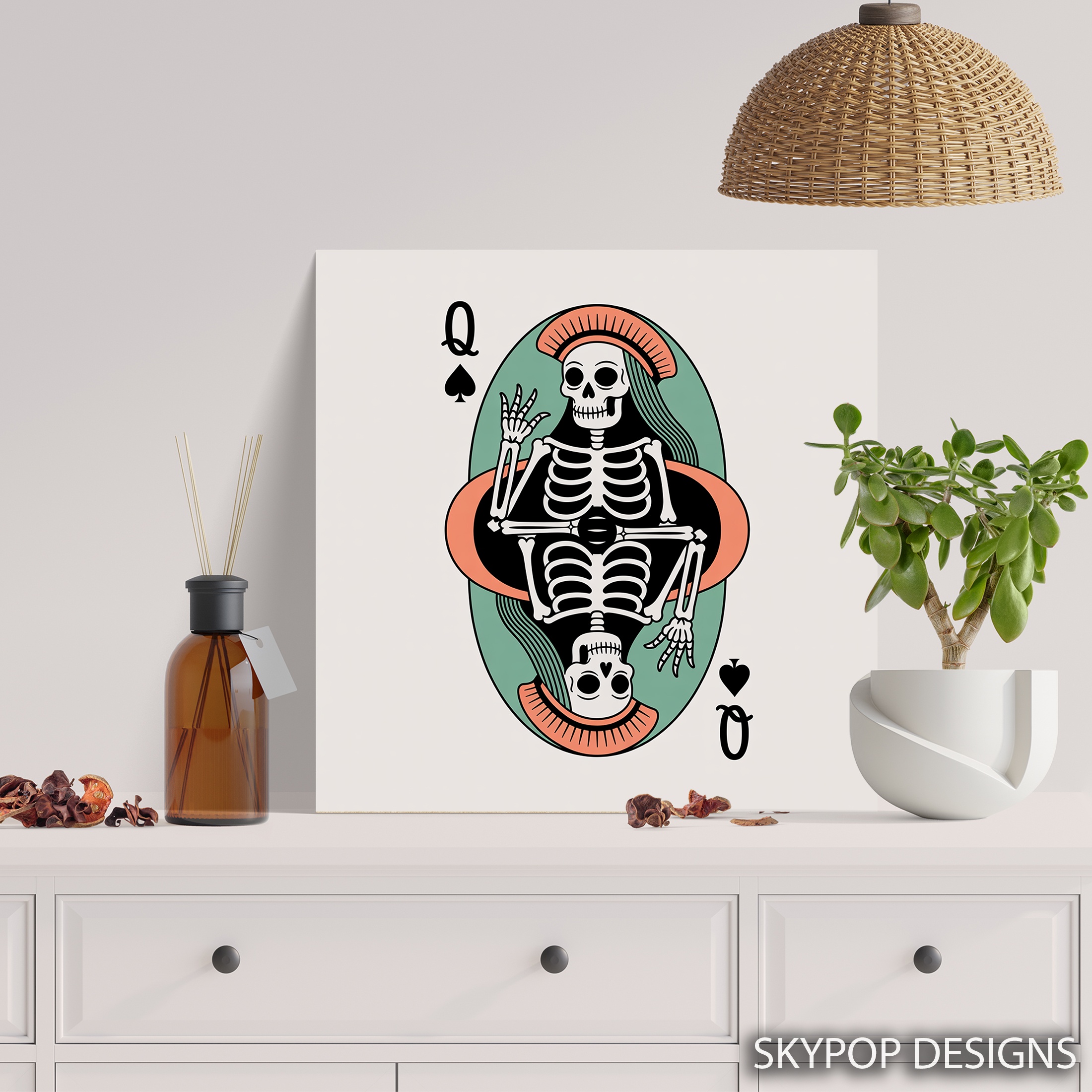 5.jpg Skeleton Playing Card Art