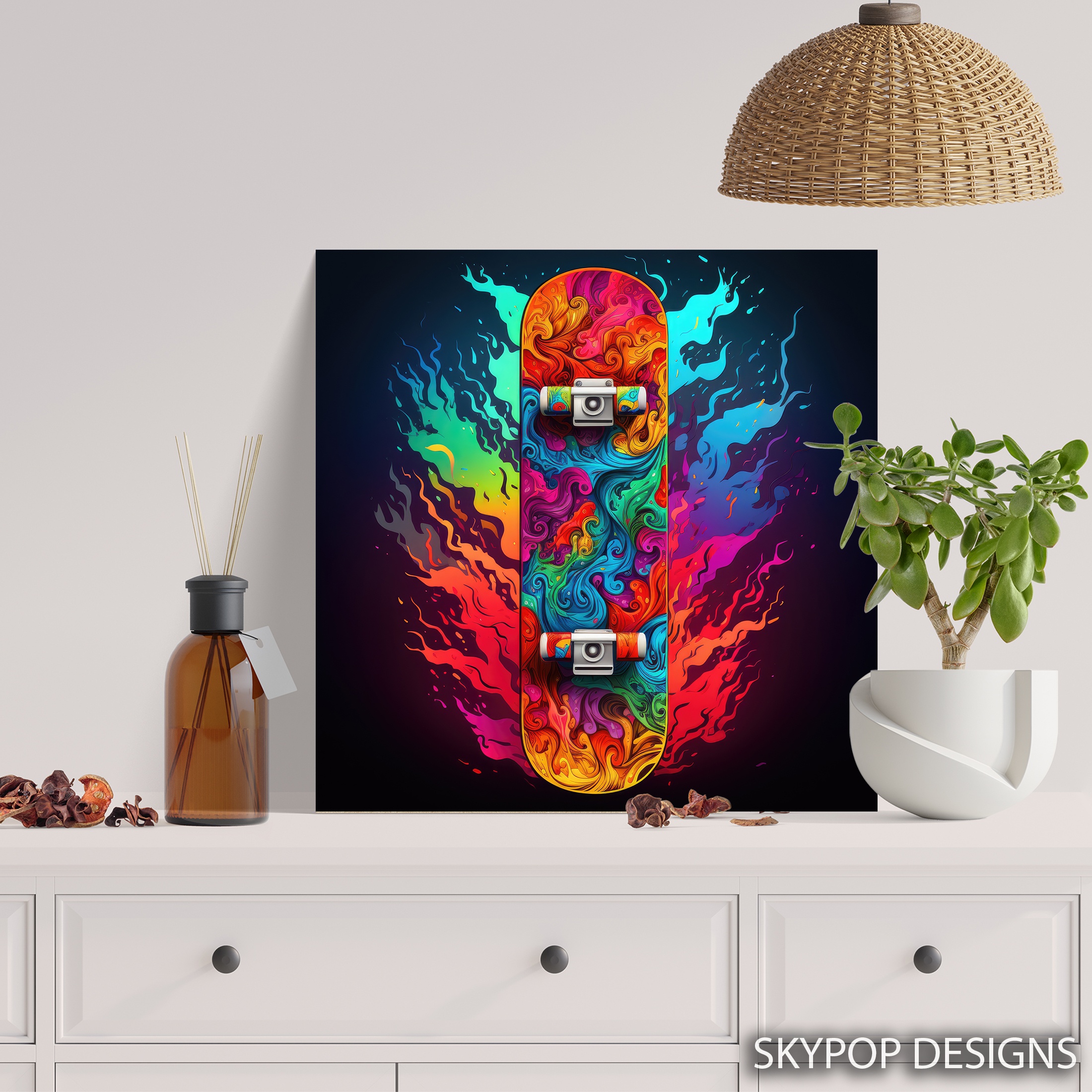 5.jpg Skateboard Fire Art