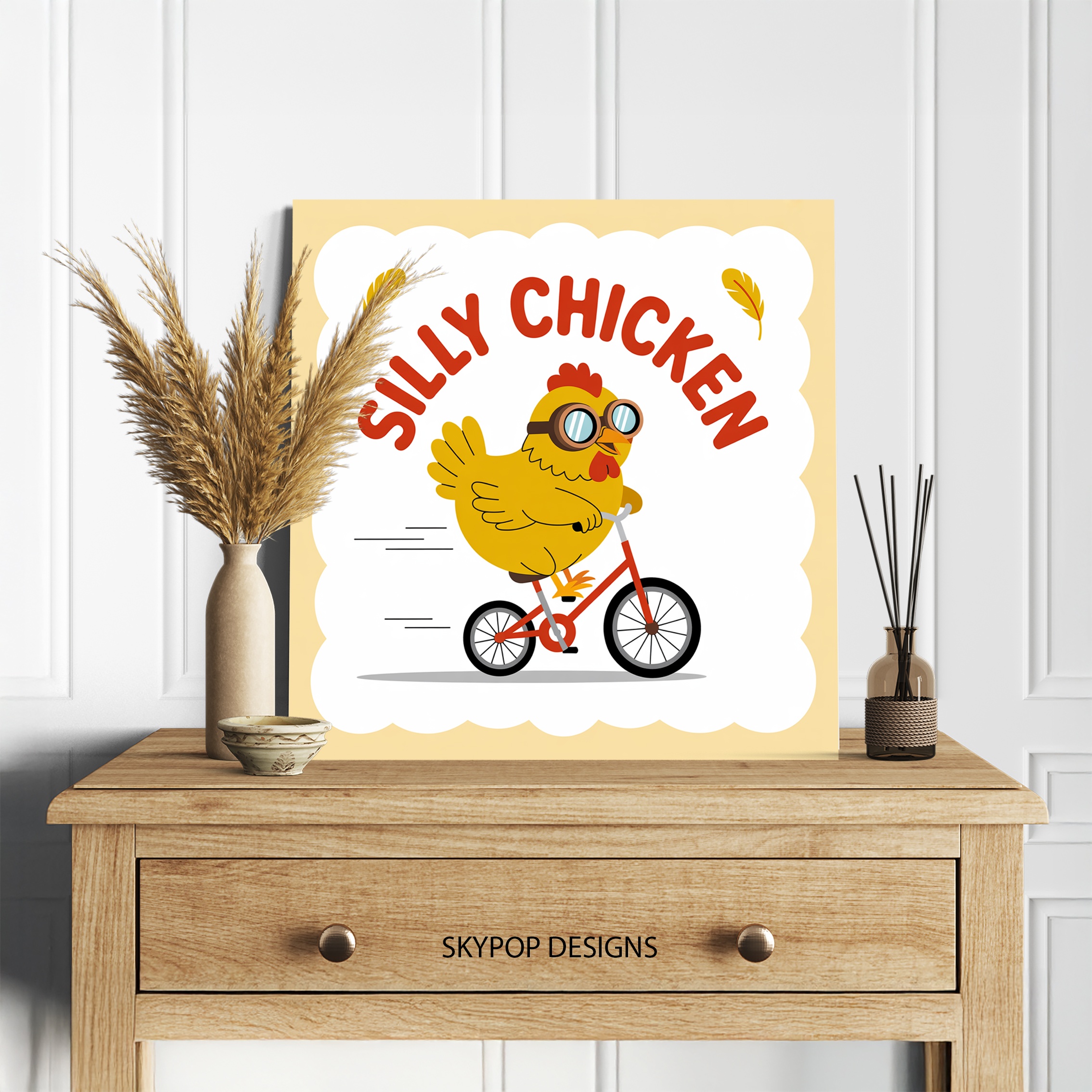 5.jpg Cycling Chicken Art