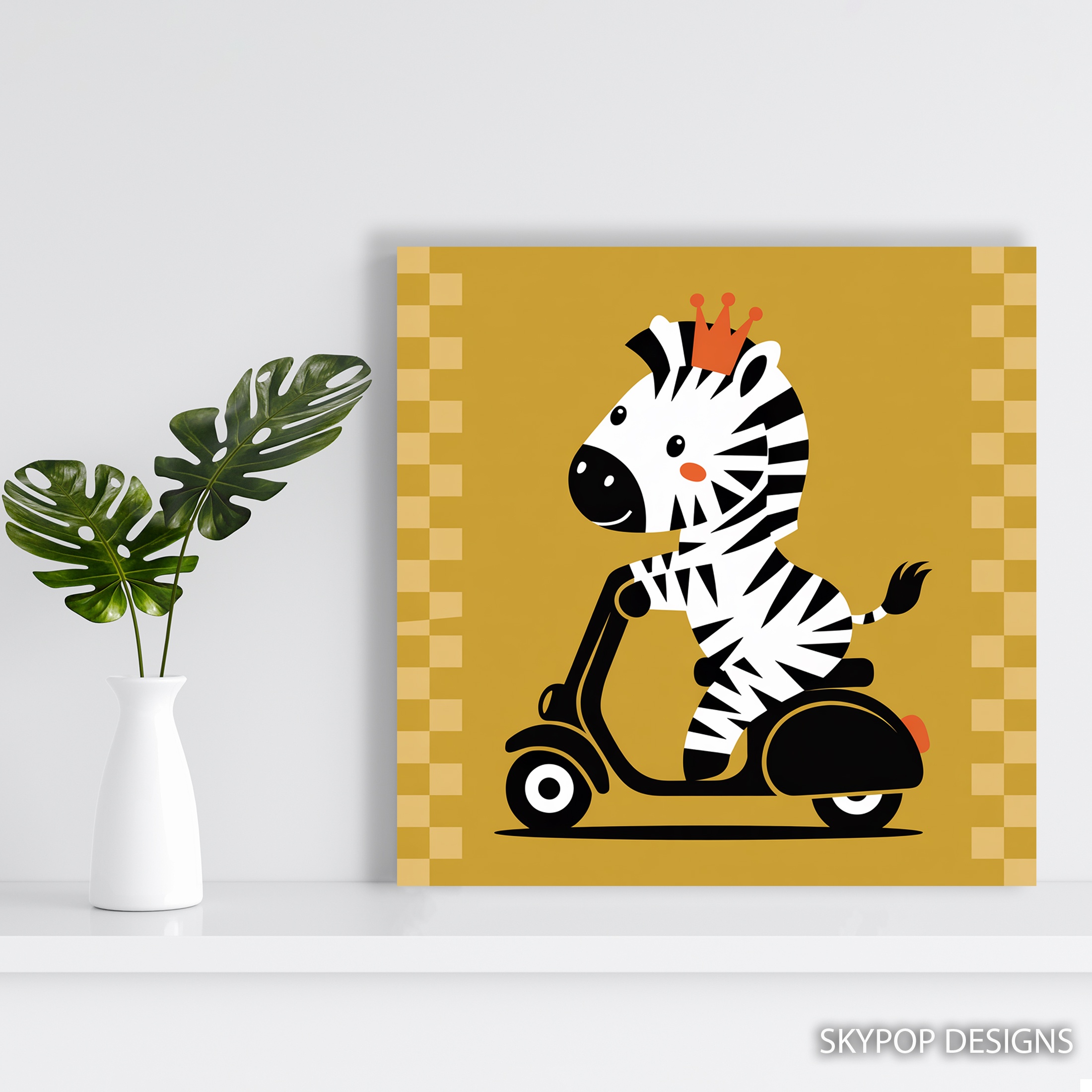 5.jpg Zebra Scooter Art