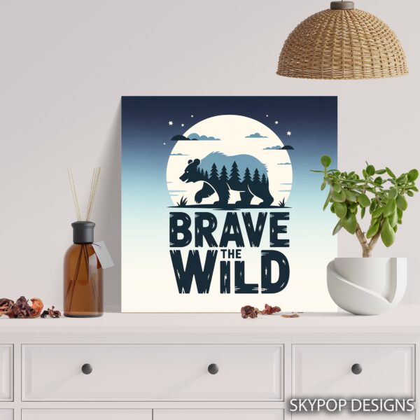 Bear Forest Moon Art