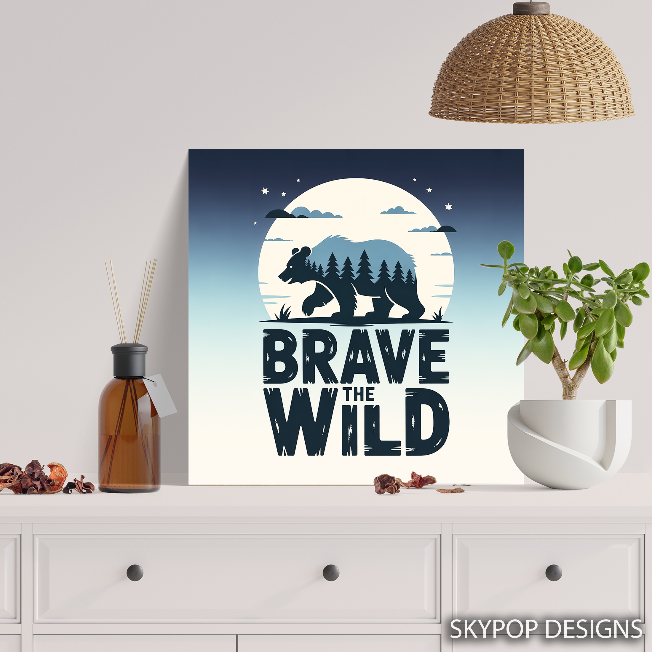 5.jpg Bear Forest Moon Art