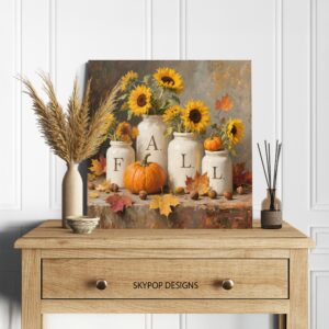 Fall Harvest Sunflower Art