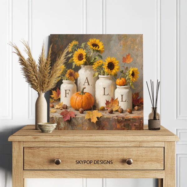 Fall Harvest Sunflower Art