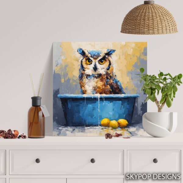 Owl Bath Art