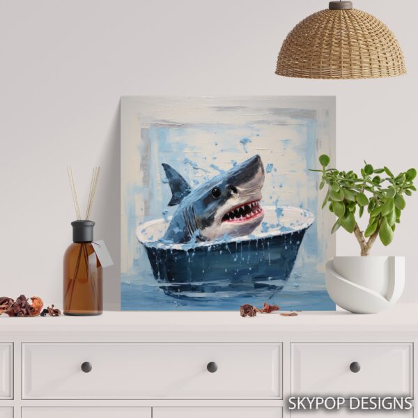 Shark Bath Time Fun Art