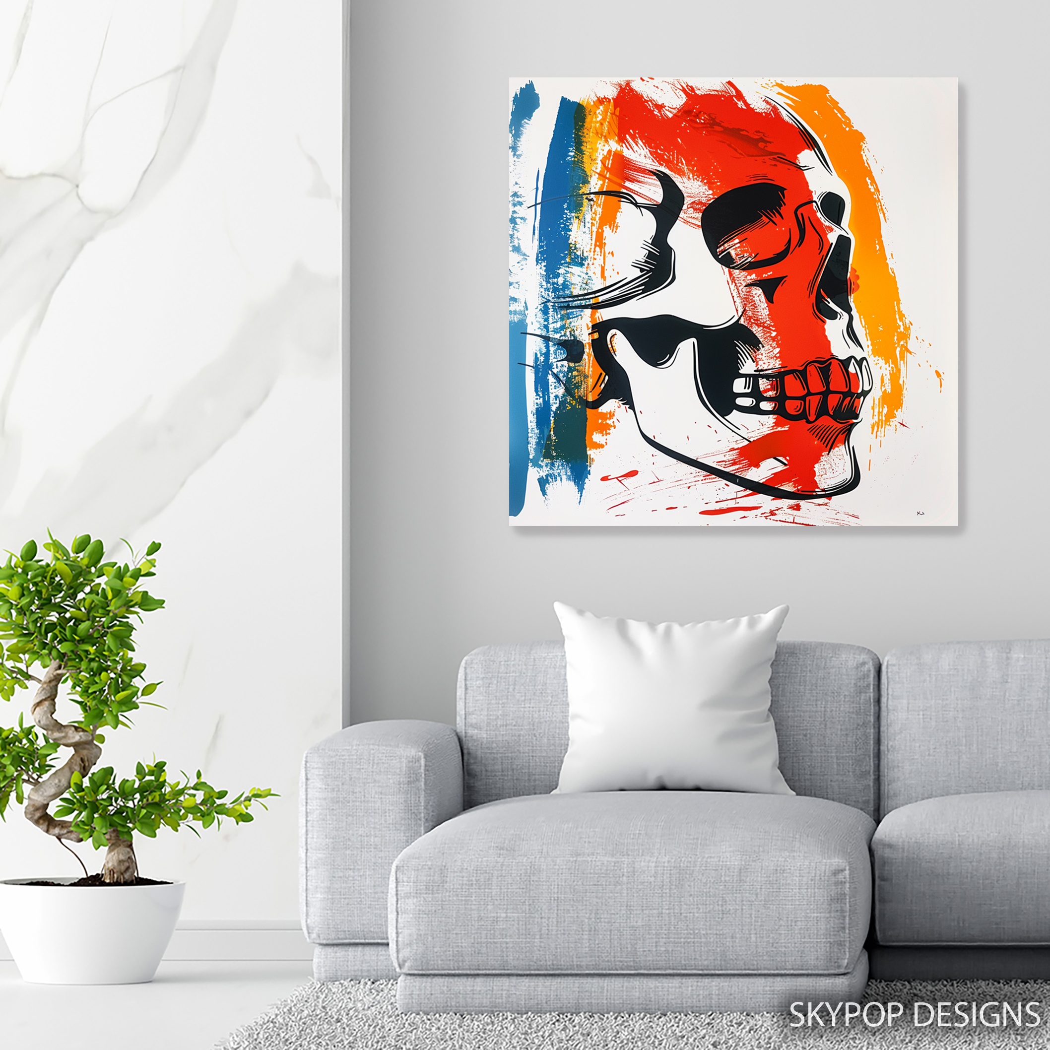 5.jpg Vibrant Skull Art