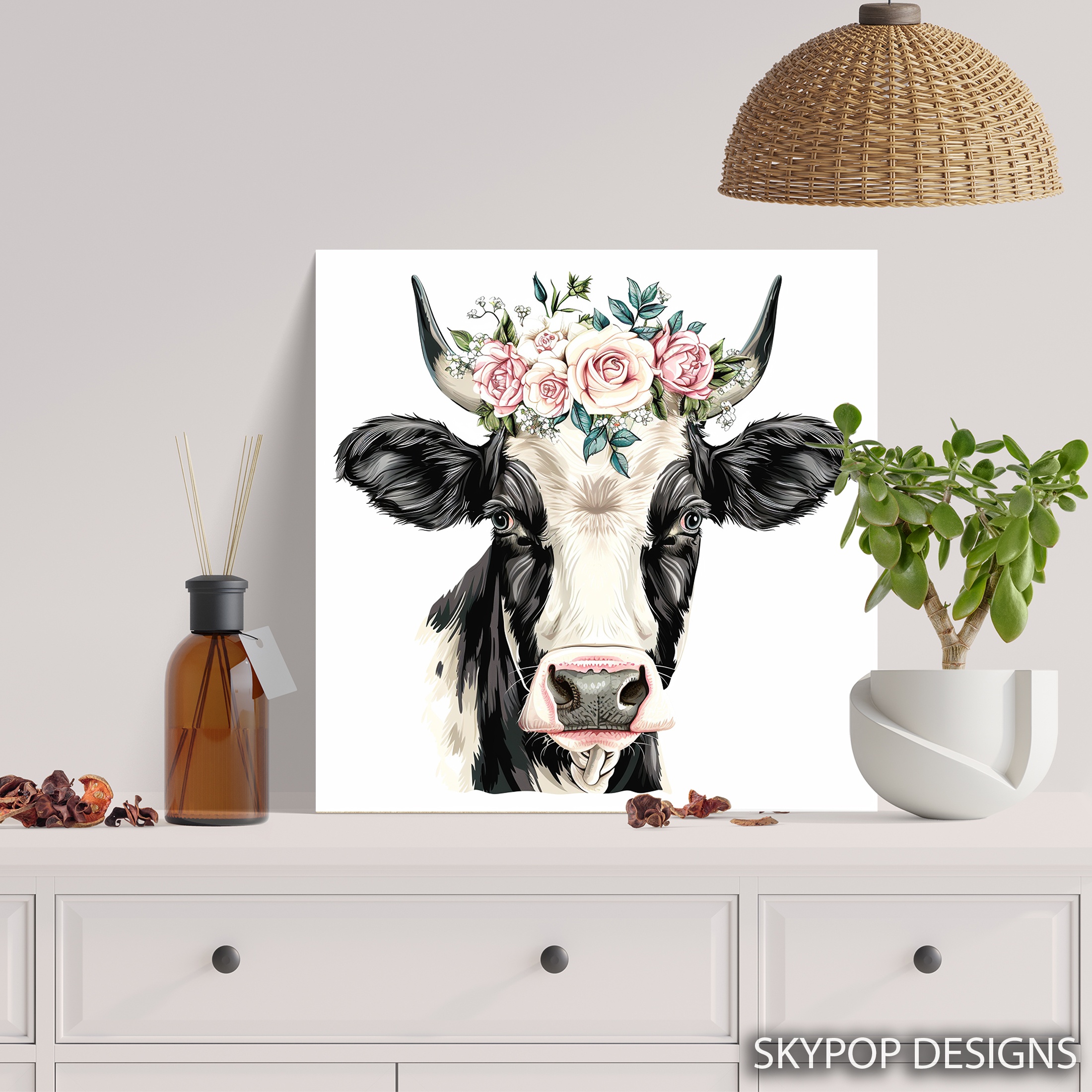5.jpg Cow Flower Crown Art