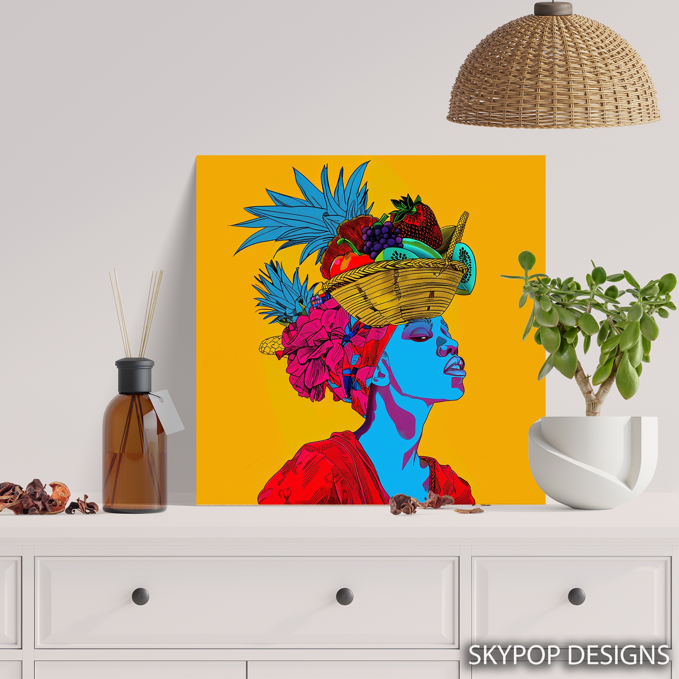 5.jpg Tropical Fruit Hat Art